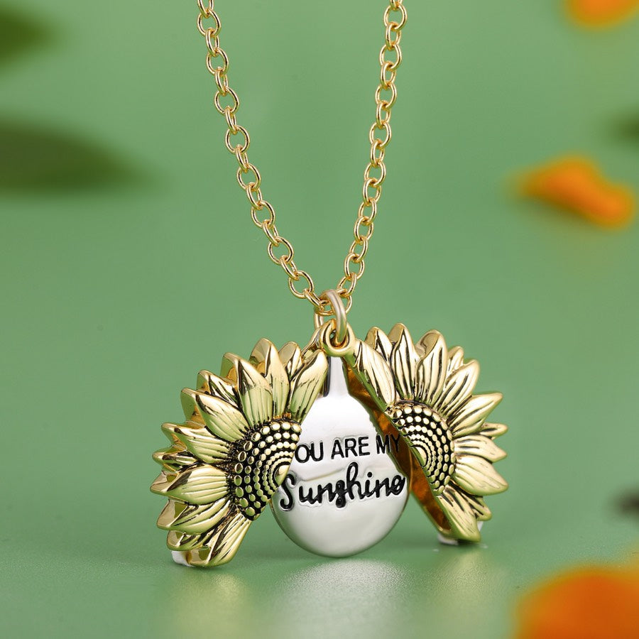 Collier tournesol "you are my sunshine"