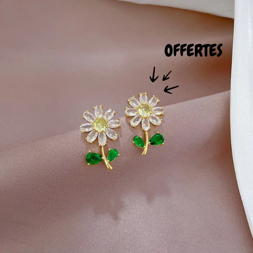 Parure Florale - 1 collier Acheté = 1 paire de boucles OFFERTE