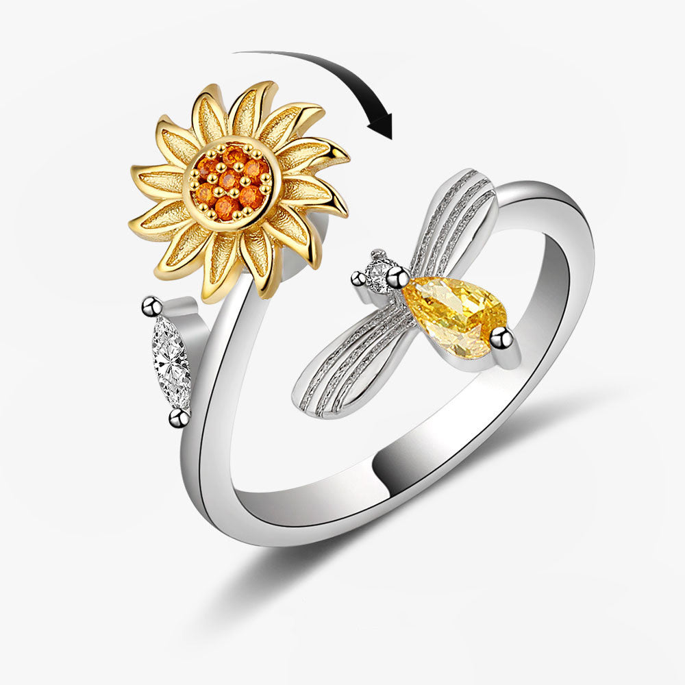 Bague Tournesol Rotatif