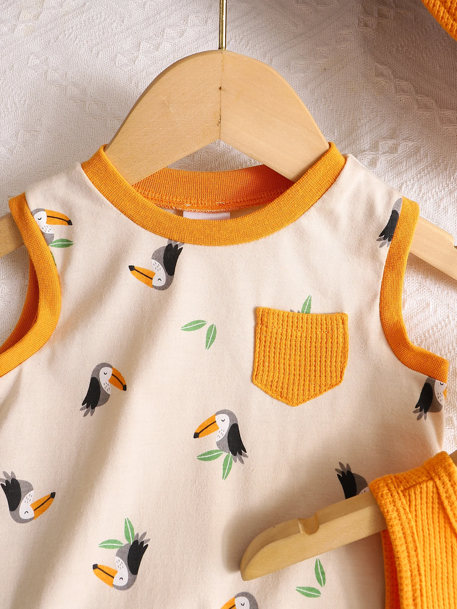 Baby boy clothes baby boy onesies+hat 3PCS Summer Short-sleeved jumpsuit newborn baby clothes cotton fabric 0-18 months - Image 5