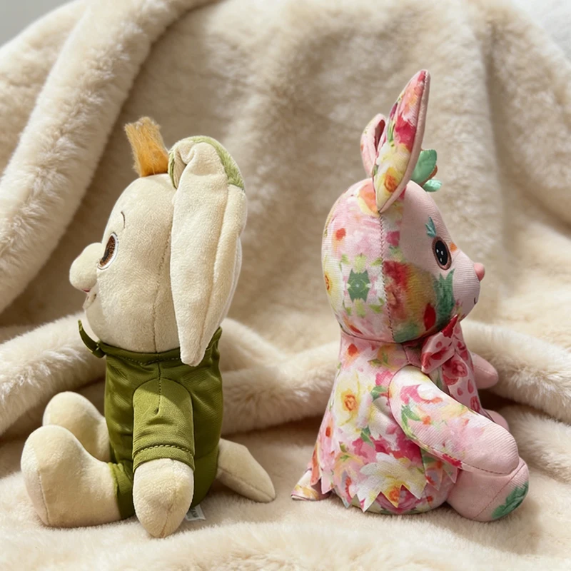 Cute Bunny Plush Toy Cartoon Rose Floral Rabbit Soft Pink Stuffed Animal Baby Huggable Doll Nursery Decor Kawaii Girls Kids Gift - Image 5