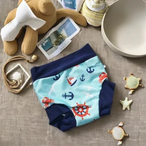 Eezkoala Swimming Diaper Newborn Baby High Waist Swim Nappies Washable Baby Swimwear Cloth Diapers