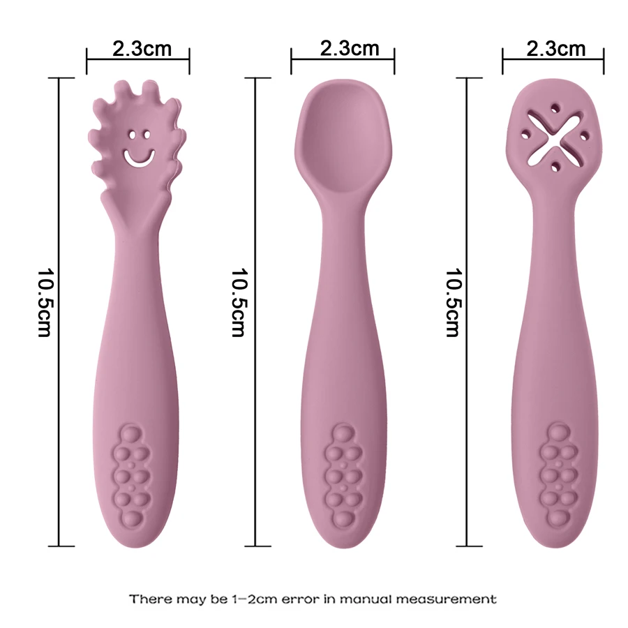 3PCS Cute Baby Learning Spoons Utensils Set Newborn Feeding Spoon Set Toddler Scoop Weaning Cutlery Children‘s Tablewar - Image 3
