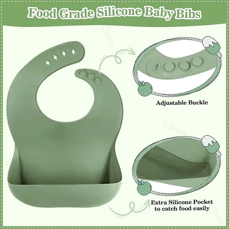 Crown Plate For Kids 8Pcs Baby Feeding Set Children's Silicone Tableware Free Personalized Name Logo Suction Cup Bowl BPA Free - Image 5