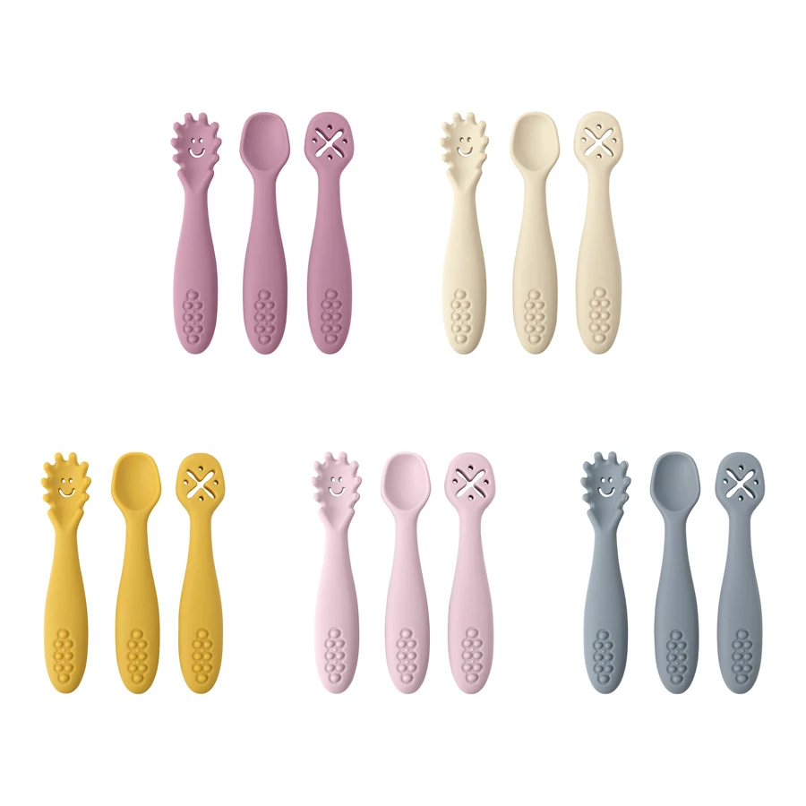 3PCS Cute Baby Learning Spoons Utensils Set Newborn Feeding Spoon Set Toddler Scoop Weaning Cutlery Children‘s Tablewar - Image 6
