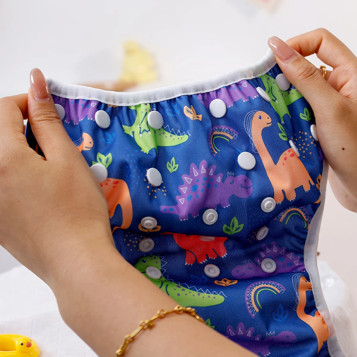 HappyFlute 1PCS Animal Prints Baby Waterproof Cloth Diapers Pool Pant Swimming Diaper Cover Washable&Adjustable Diaper - Image 3