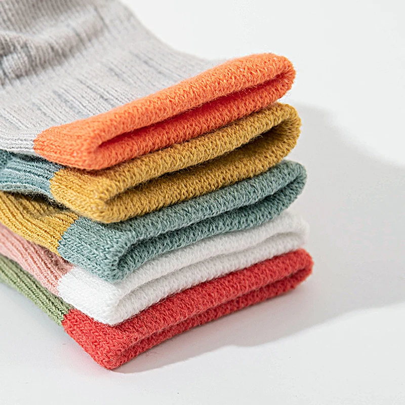 5pairs Casual Cute Knit Floor Socks, Soft Comfortable Breathable Cotton Socks For Toddler Walking Baby Boys And Girls - Image 6