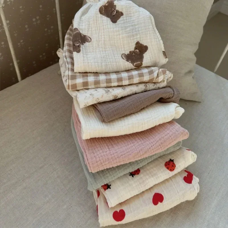 Soft Muslin Clothes Pants Pantalons Capris Organic Cotton Baby Pants Newborn Toddlers Autumn Spring Summer Winter Cute Print - Image 6