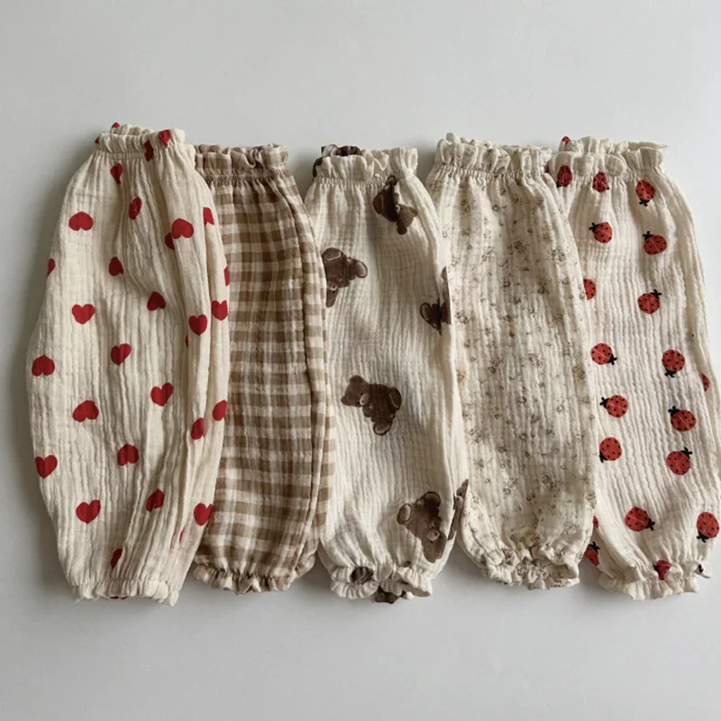 MILANCEL Summer Baby Casual Pants 0-3T Girls Cute Thin Print Bear Floral Trousers Children Boys Loose Mosquito Resistant Pants - Image 2
