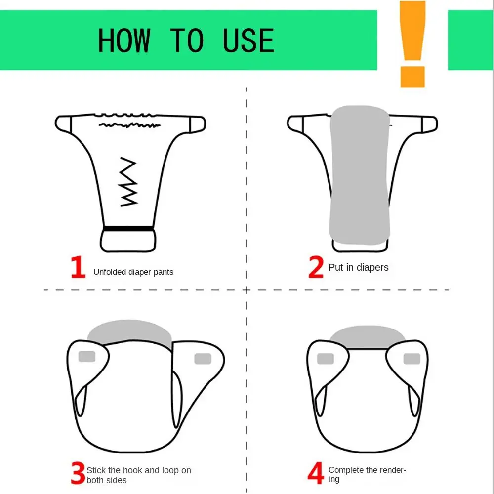 0-12Months Adjustable Reusable Diaper Pants Baby Washable Diaper Convenient 3-15kg Leakproof Cloth Diapers Newborn - Image 5