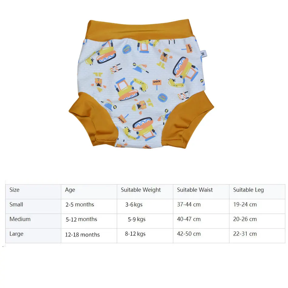 New Arrival Eezkoala Leakproof Swimming Diaper Newborn Baby High Waist Swim Nappies Washable Sunproof Baby Swimwear Cloth Nappys - Image 3