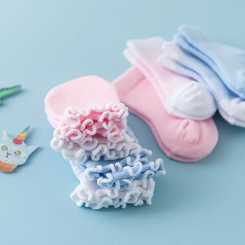 Summer Newborn Sets 0-6Month Boy Girl Baby Cotton Sock Footwear Infant Scratch Resistant Gloves 2pairs Short Socks+2pairs Gloves - Image 6