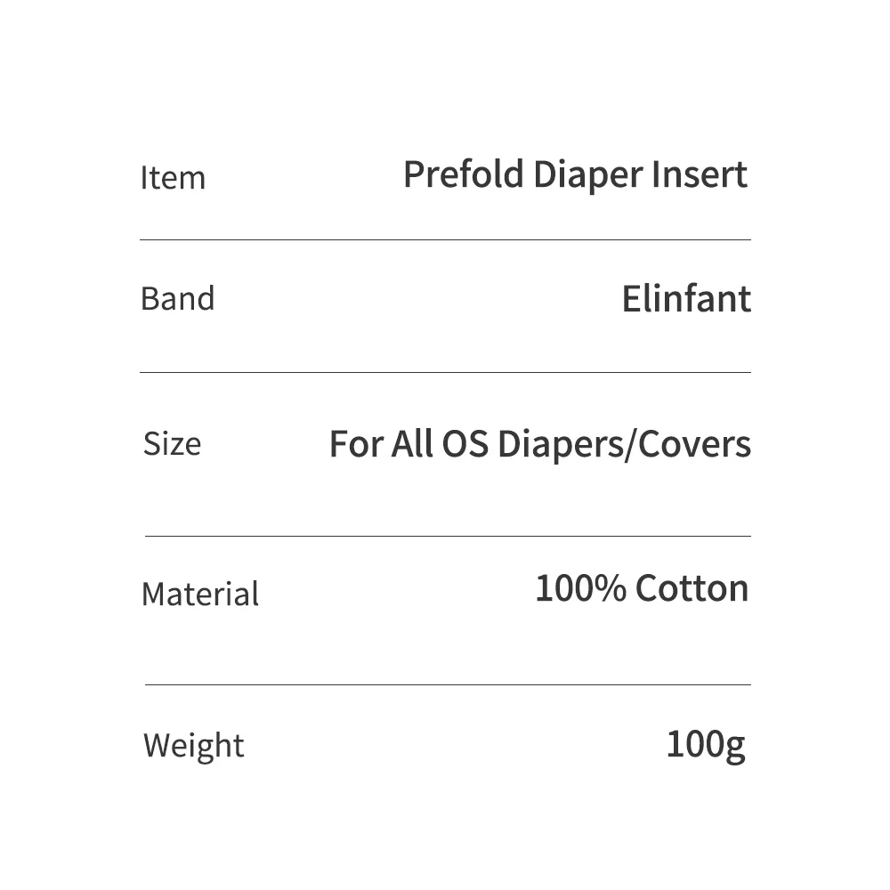 Elinfant 10PCS Lot 100% Soft Unbleached Cotton Softness Dry Fast Absorbency Baby Prefold Cloth Diaper Insert - Image 2