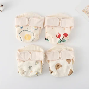 New Summer Cotton Baby Reusable Taped Diaper Cartoon Baby Training Pants Infant Shorts Nappies Panties Changing Underwear Cloth