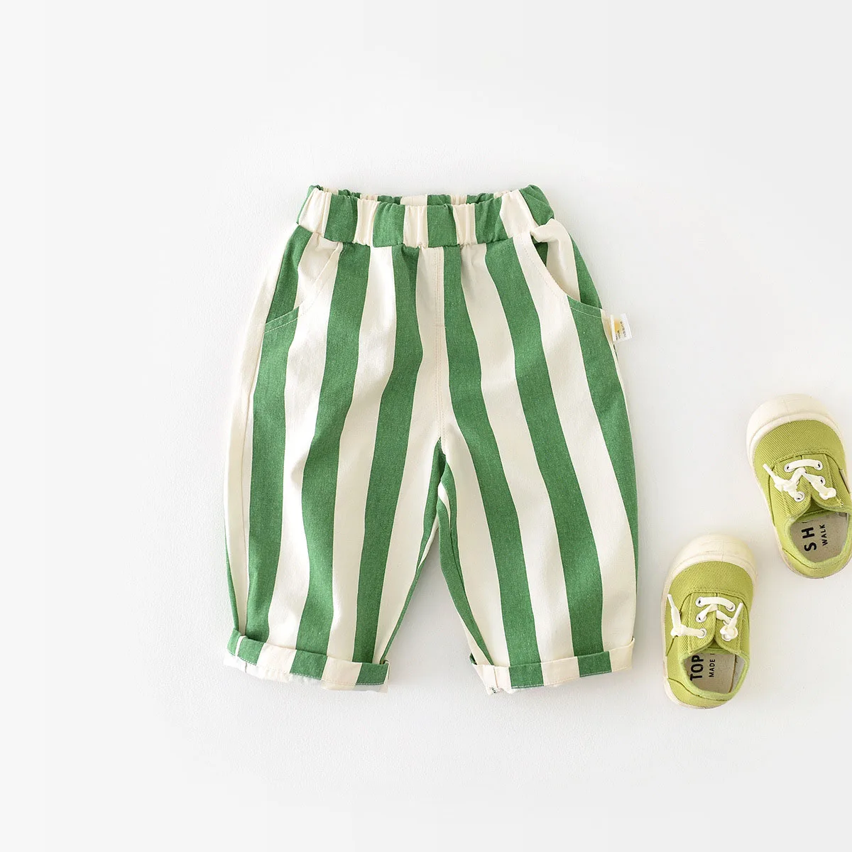 MILANCEL Spring New High Waist Cool Kids Baby Stripe Pants Korean Style Casual Children School Trousers Outwear Clothing - Image 4
