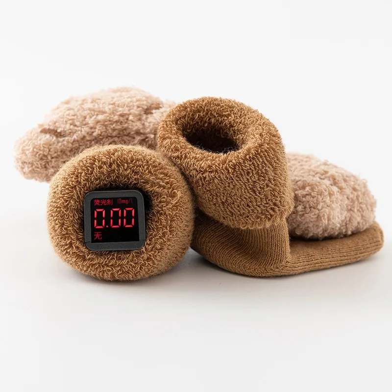 New Cute Cartoon Bear Baby Socks for Boys Girls Autumn Winter Soft Cotton Keep Warm Newborn Anti Slip Floor Thicken Socken - Image 3