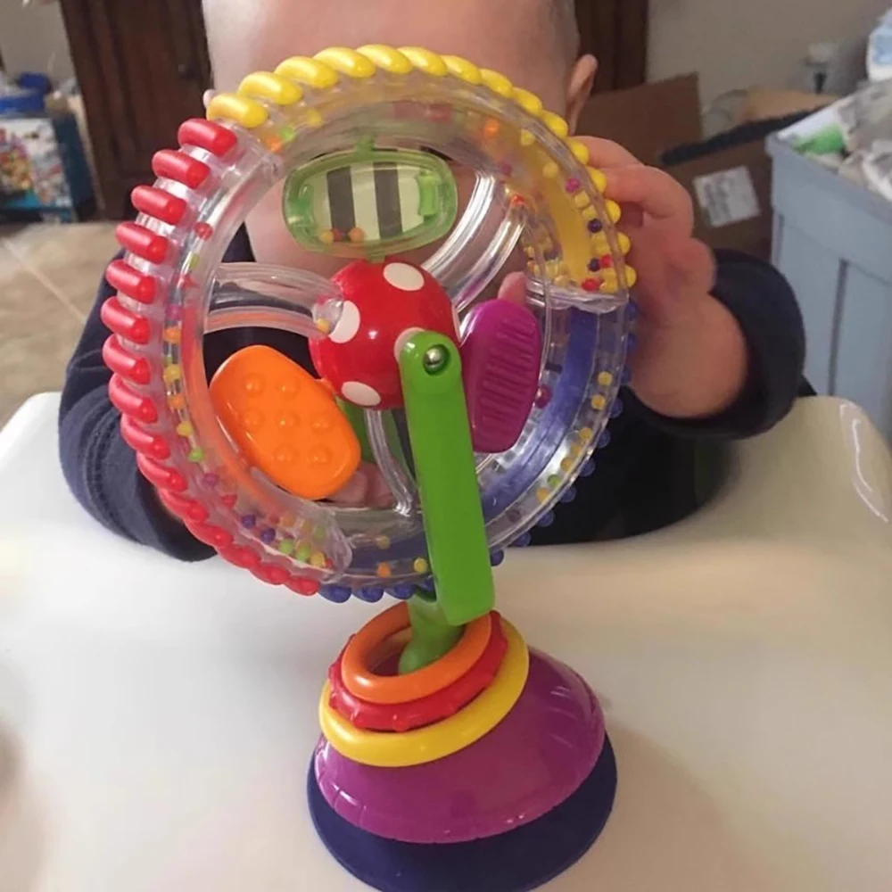 Baby Rotating Ferris Wheel Rattle with Suction Cup Rattle Toy Funny Feeding Plaything for Early Development Babies and Toddlers - Image 2